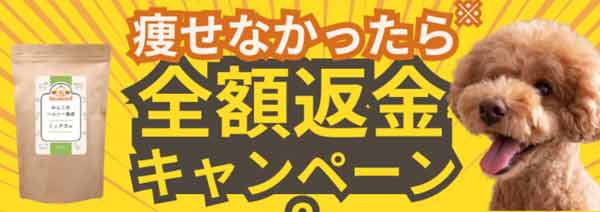 わんこのヘルシー食卓の痩せないときの返金